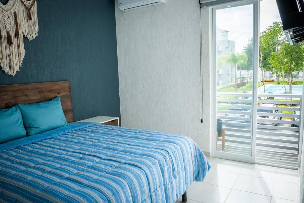 Depto 2 Rec. Con Vista A La Piscina En C. Privada Apartment Playa del Carmen Exterior photo